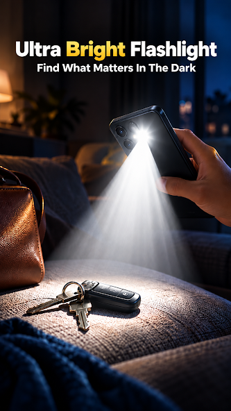 Super Bright Flashlight app screen